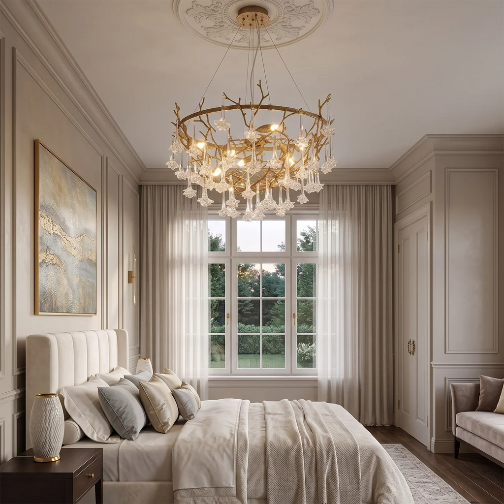 Rosamund Glass Blossom Branch Chandelier | wildoxy