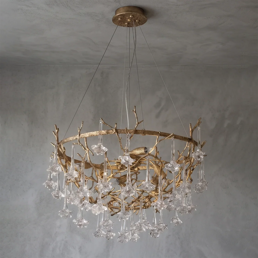 Rosamund Glass Blossom Branch Chandelier | wildoxy