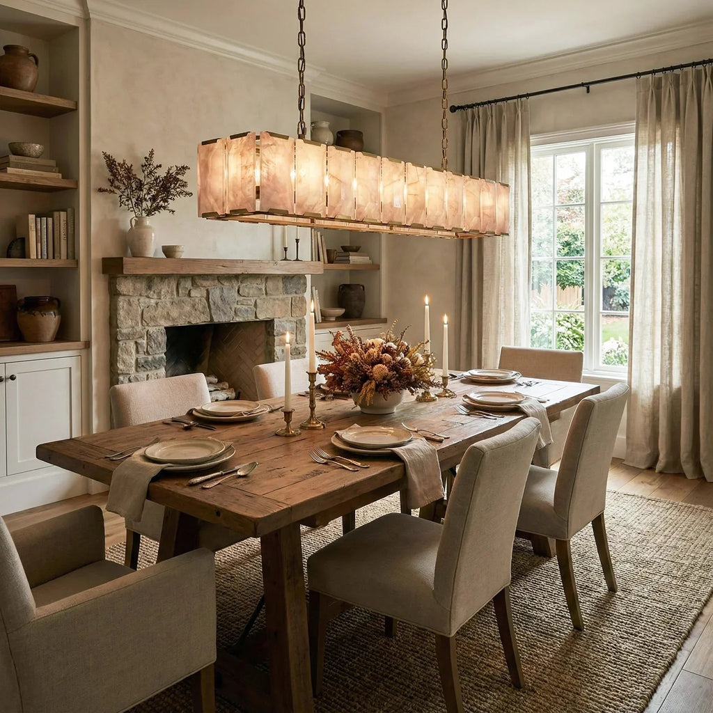 Round Alabaster Calcite Chandelier | wildoxy