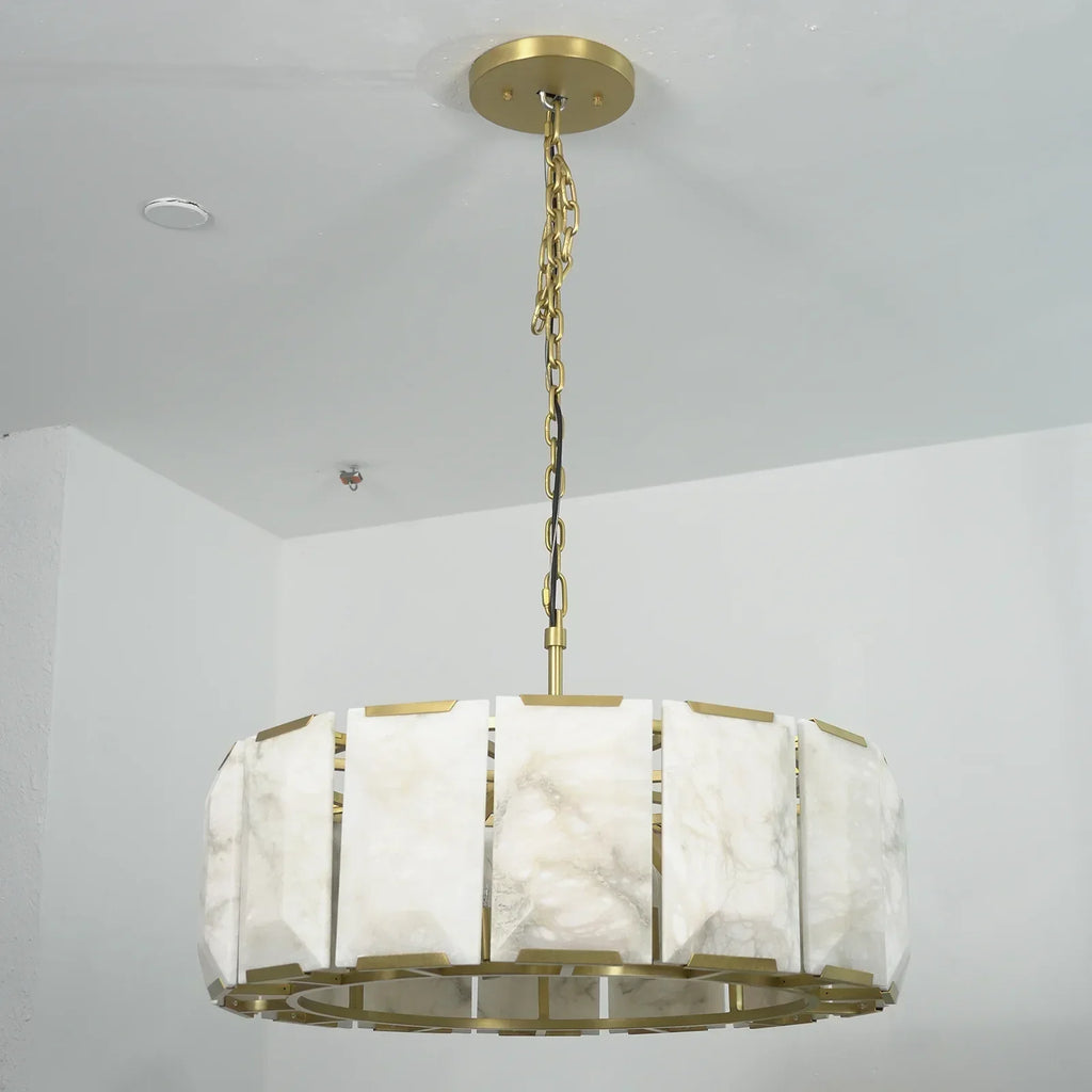Round Alabaster Calcite Chandelier | wildoxy