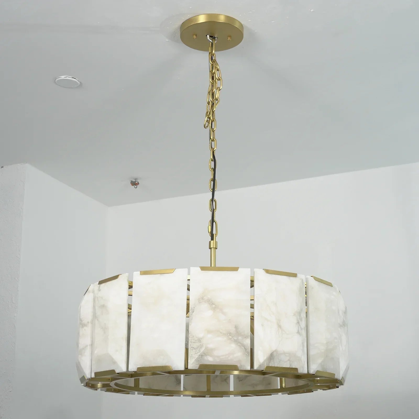 Round Alabaster Calcite Chandelier | wildoxy
