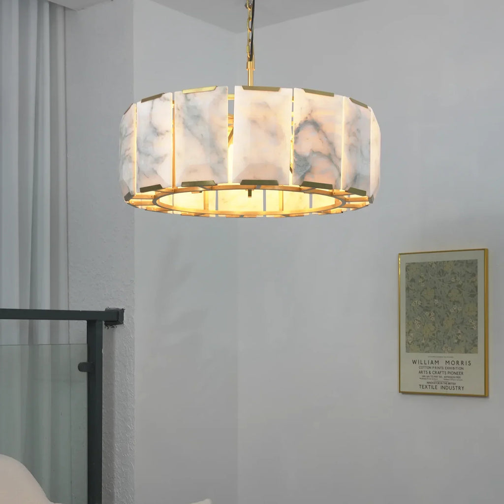 Round Alabaster Calcite Chandelier | wildoxy