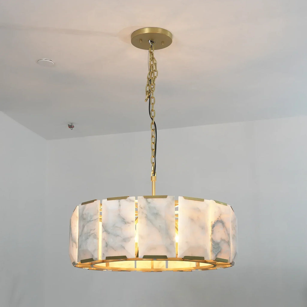 Round Alabaster Calcite Chandelier | wildoxy