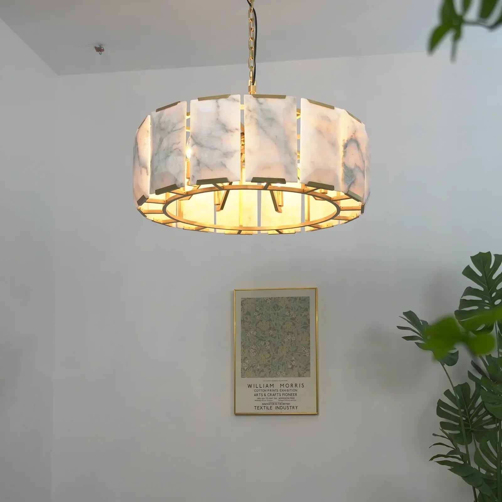 Round Alabaster Calcite Chandelier | wildoxy
