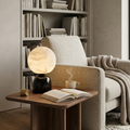 Round Alabaster Table Lamp | wildoxy