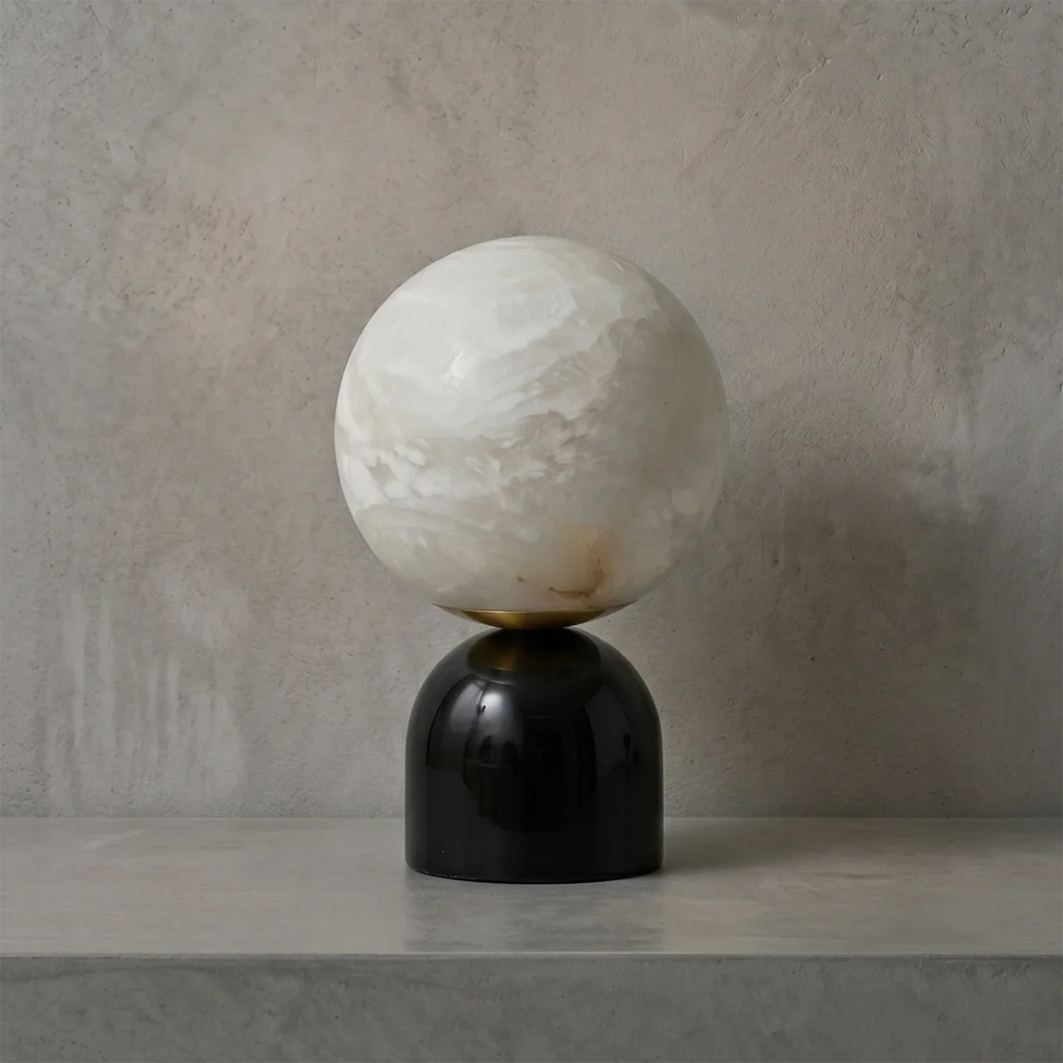Round Alabaster Table Lamp | wildoxy