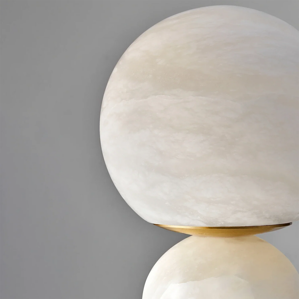 Round Alabaster Table Lamp | wildoxy