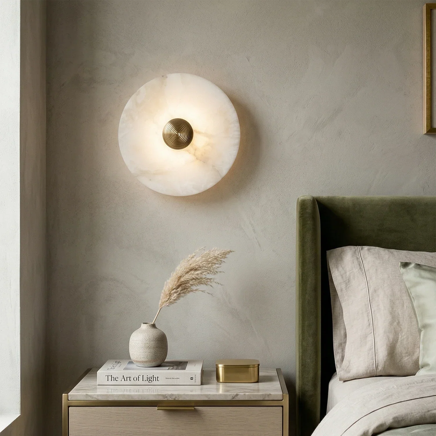 Round Alabaster Wall Lamp | wildoxy