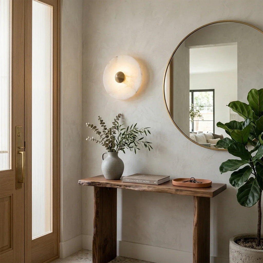 Round Alabaster Wall Lamp | wildoxy
