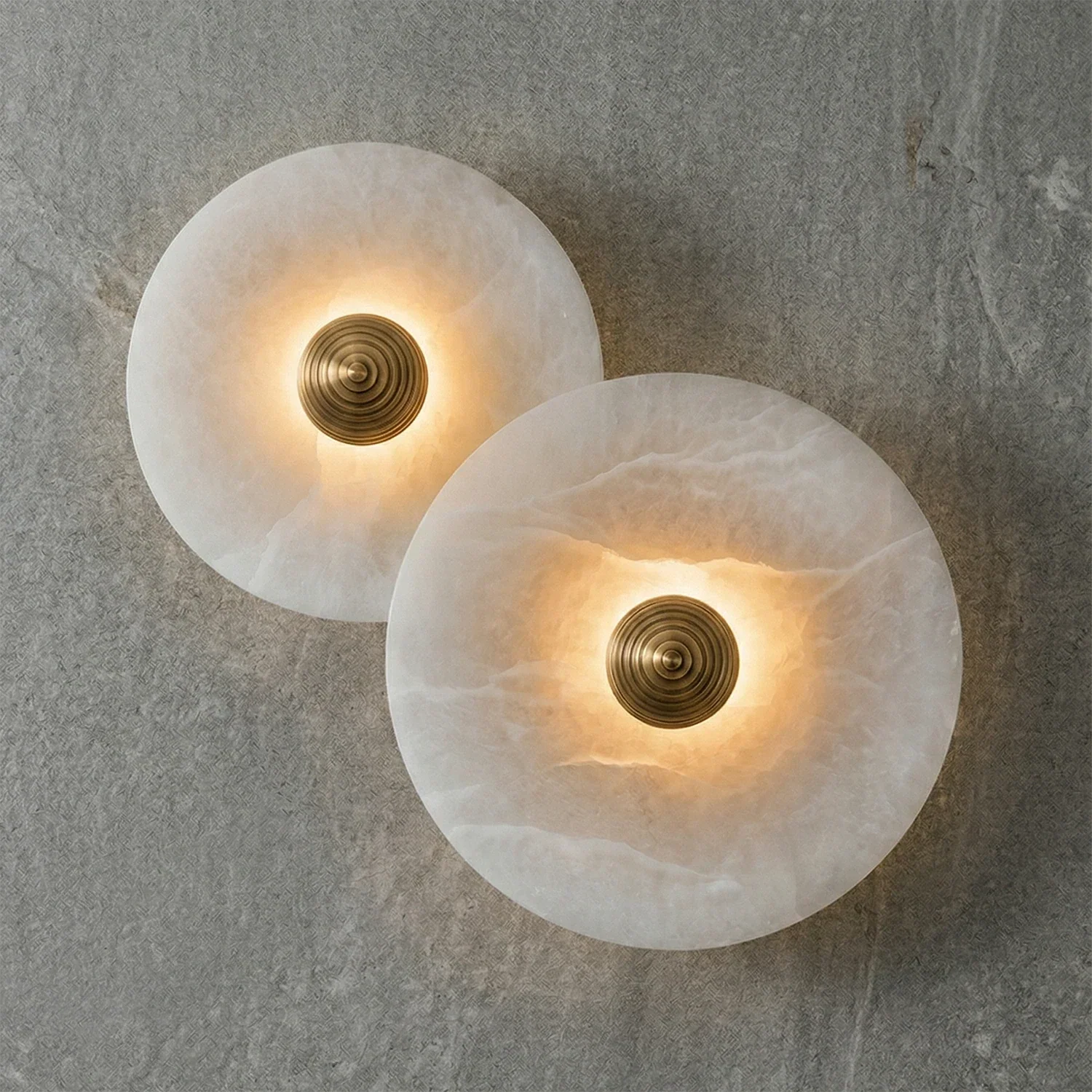 Round Alabaster Wall Lamp | wildoxy