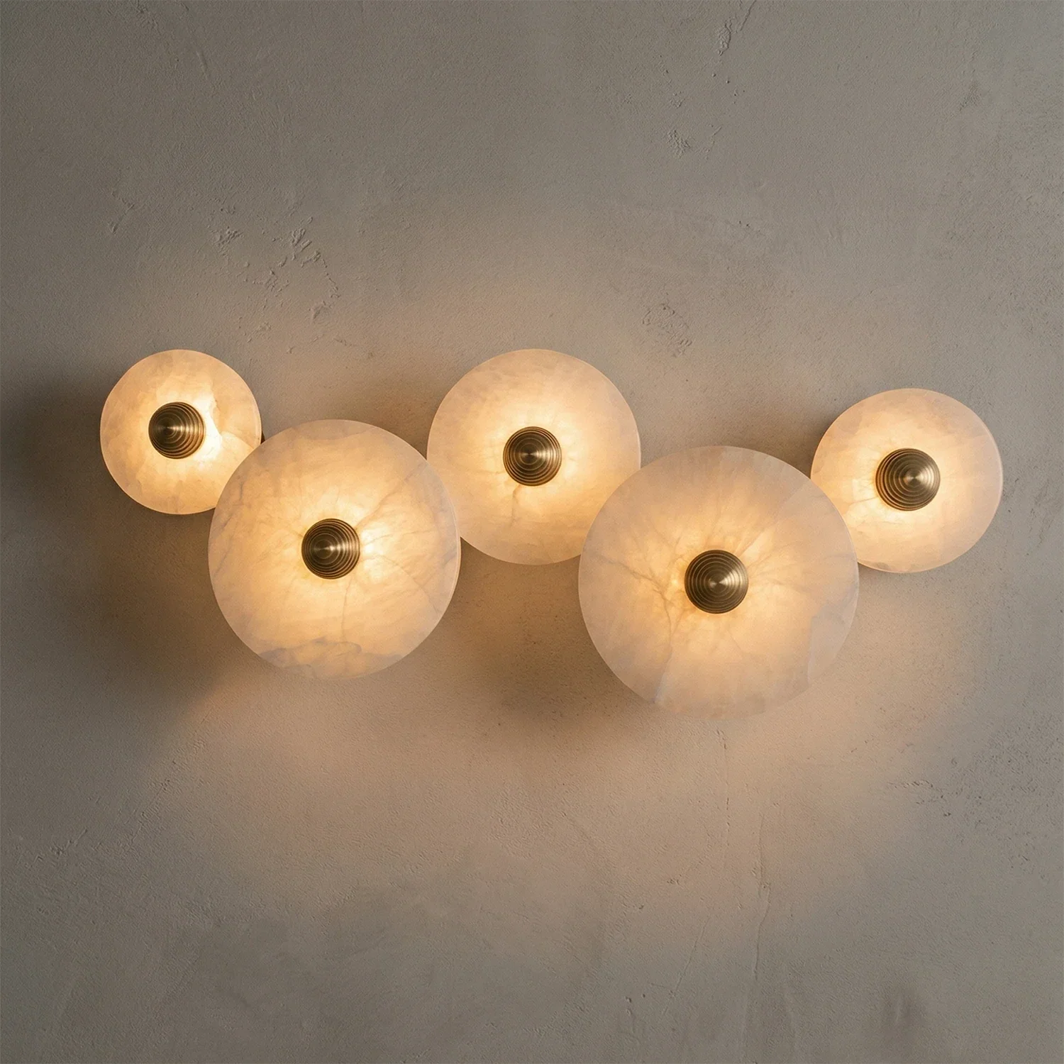 Round Alabaster Wall Lamp | wildoxy