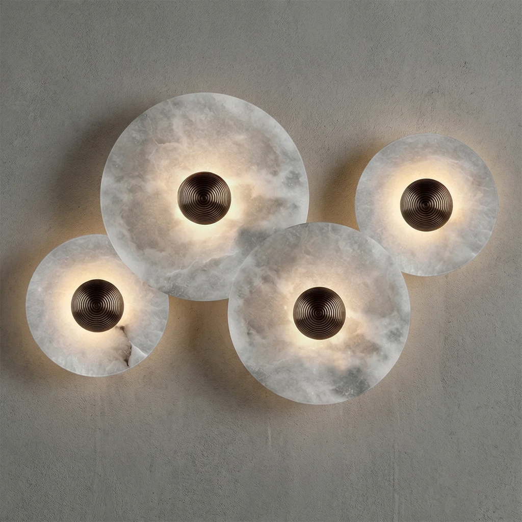 Round Alabaster Wall Lamp | wildoxy