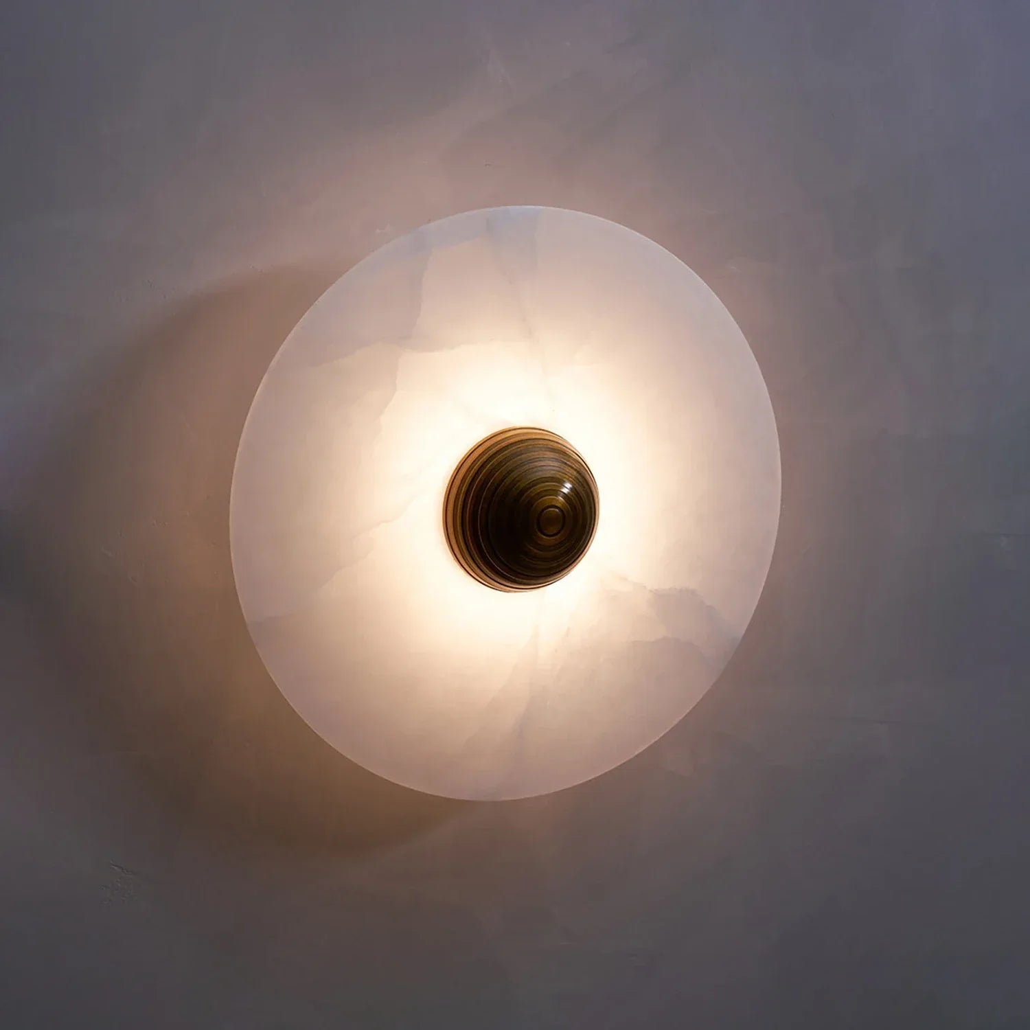 Round Alabaster Wall Lamp | wildoxy