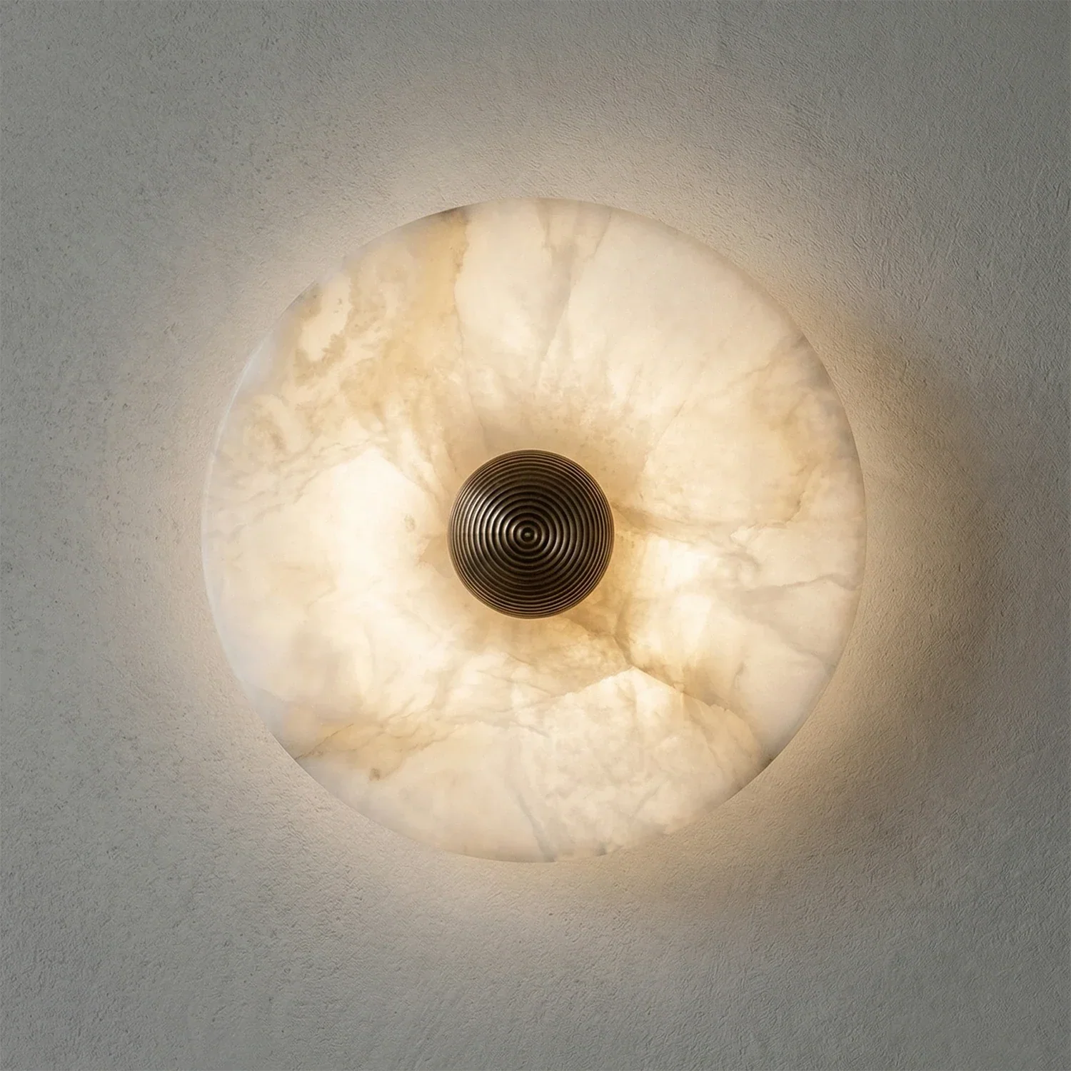 Round Alabaster Wall Lamp | wildoxy