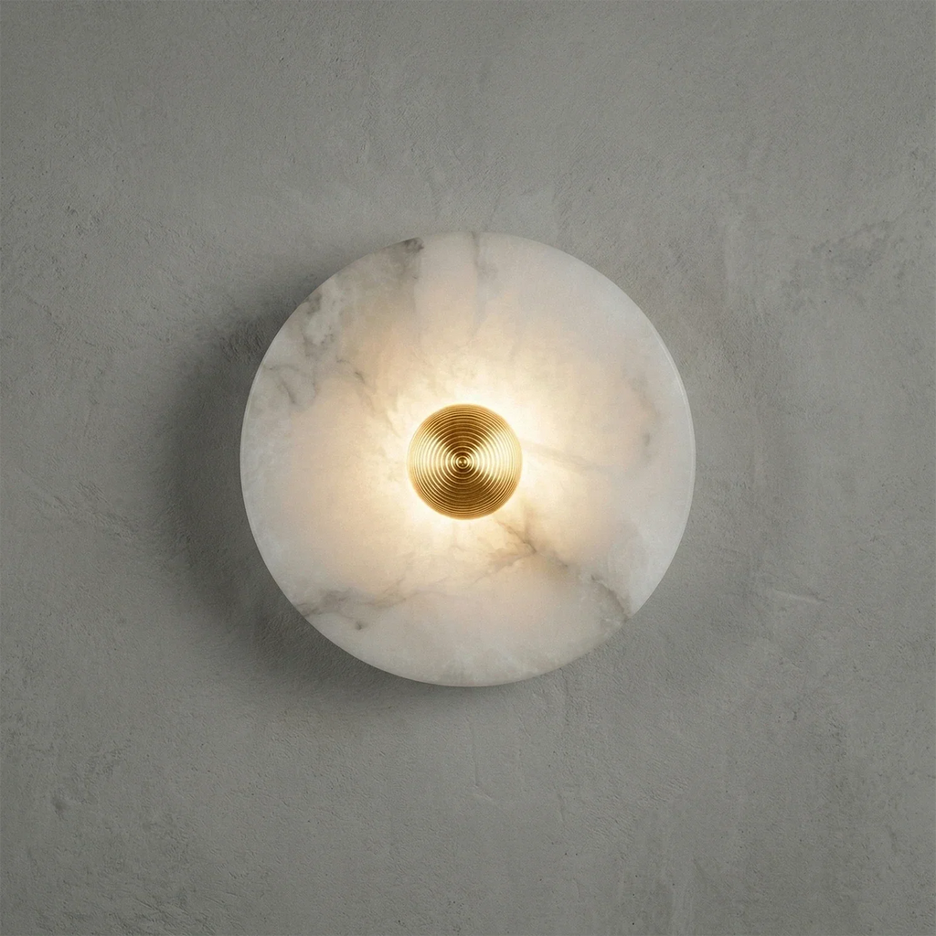 Round Alabaster Wall Lamp | wildoxy