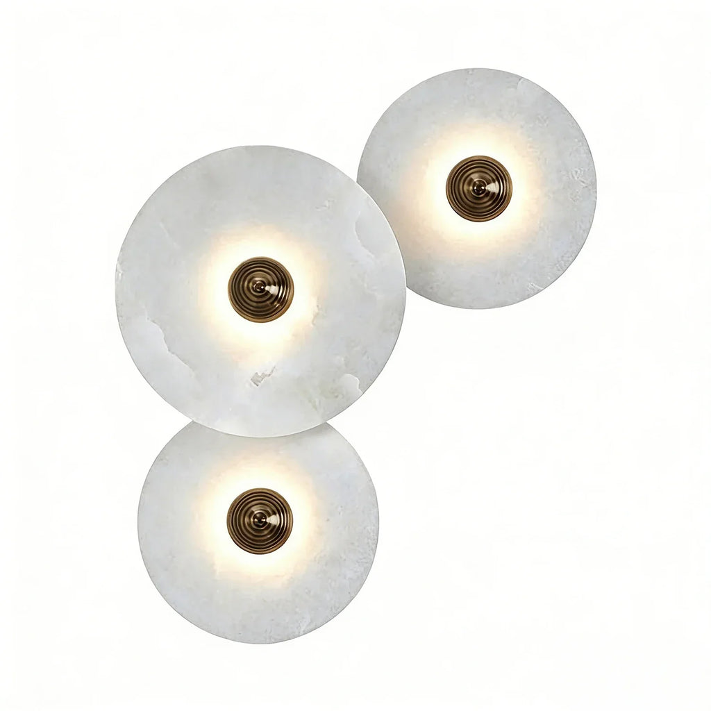 Round Alabaster Wall Lamp | wildoxy
