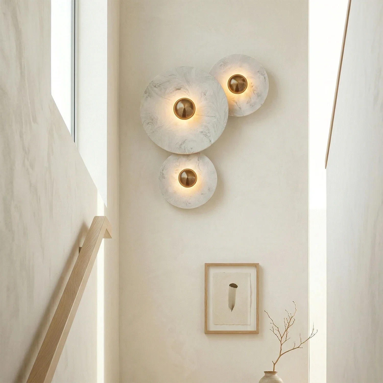 Round Alabaster Wall Lamp | wildoxy