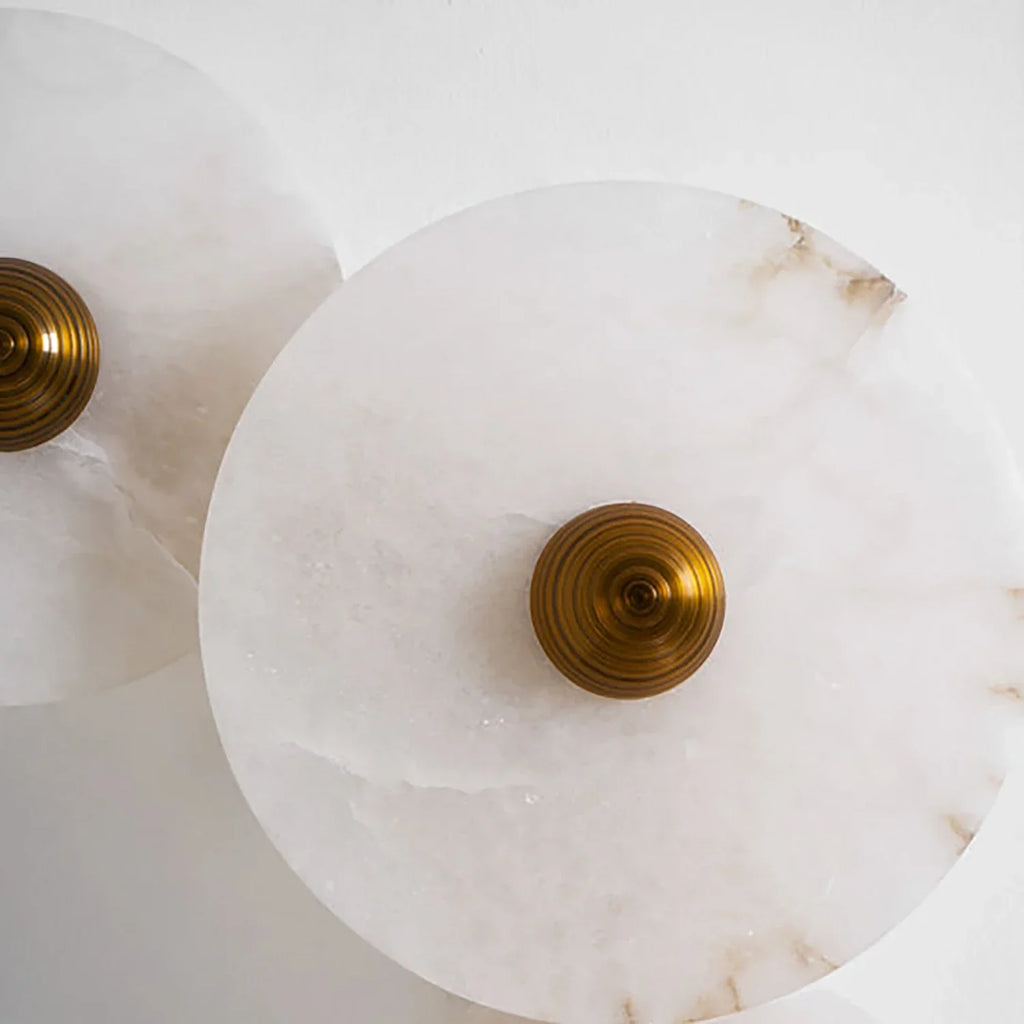 Round Alabaster Wall Lamp | wildoxy