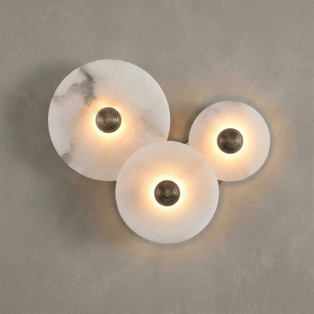 Round Alabaster Wall Lamp | wildoxy