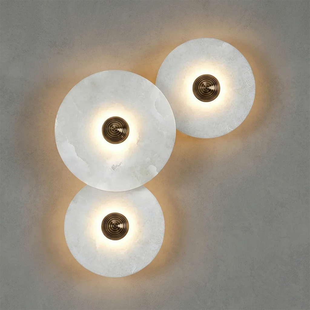 Round Alabaster Wall Lamp | wildoxy