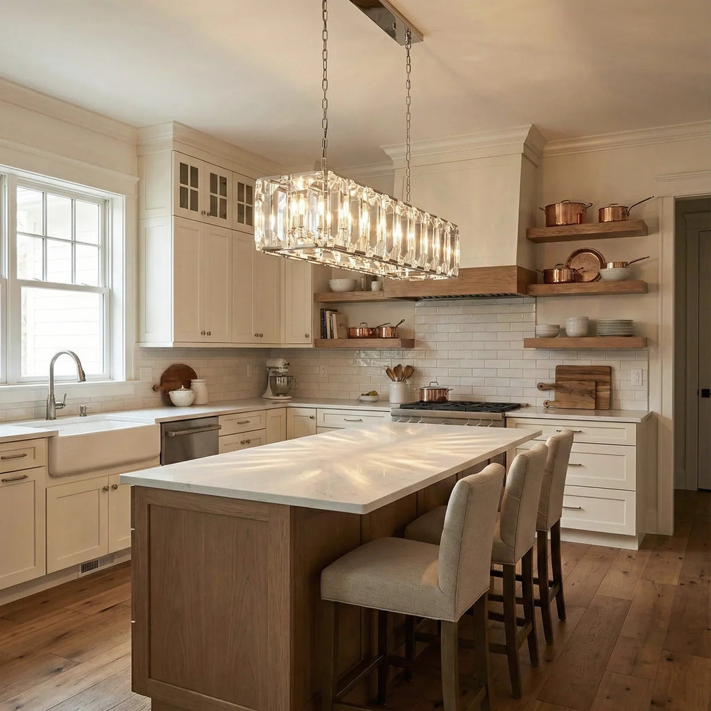 Round Crystal Calcite Chandelier | wildoxy