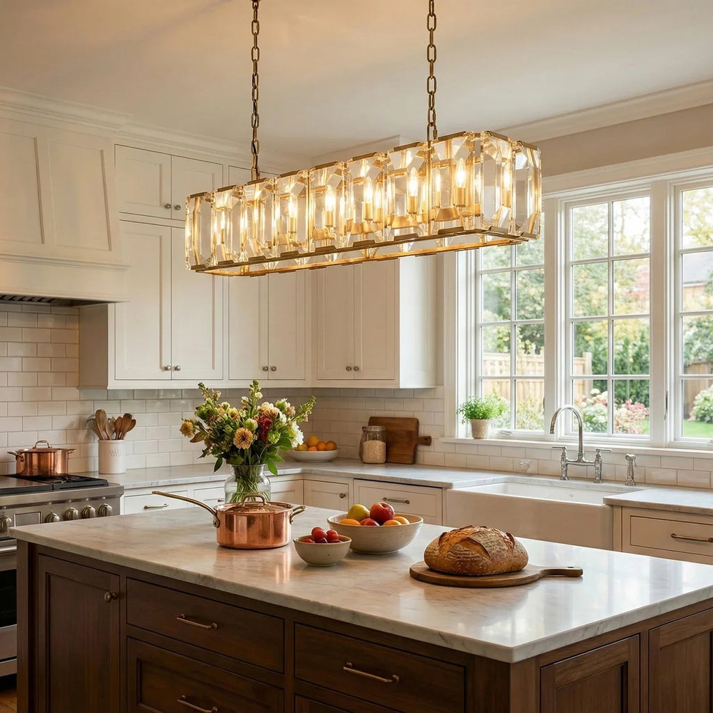Round Crystal Calcite Chandelier | wildoxy