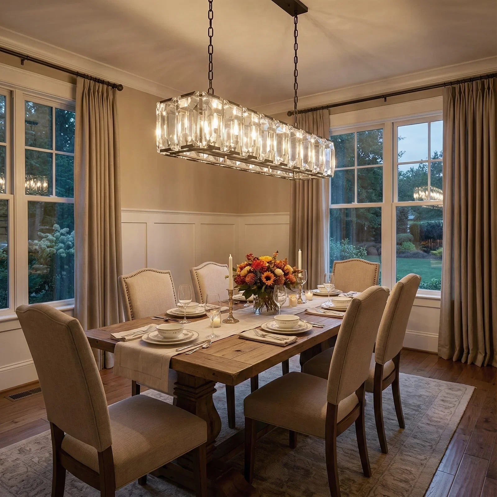 Round Crystal Calcite Chandelier | wildoxy