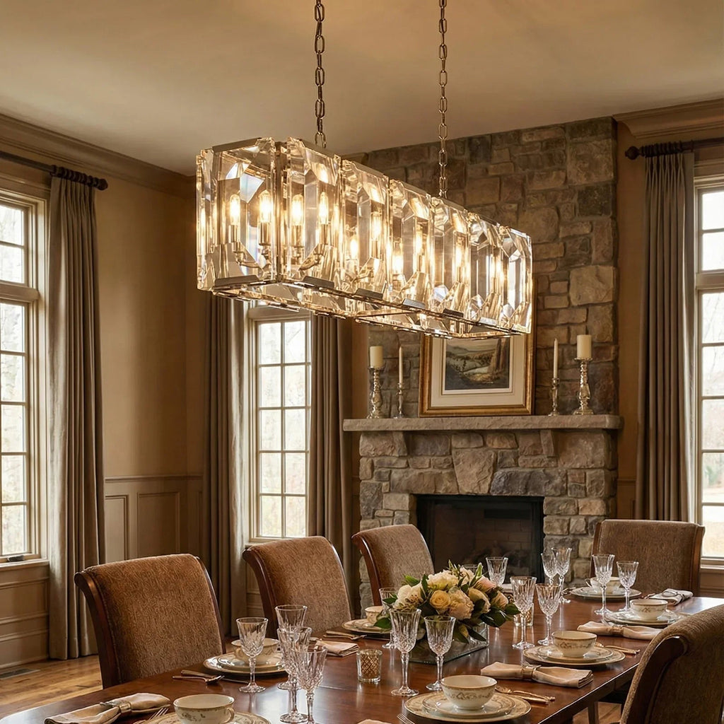 Round Crystal Calcite Chandelier | wildoxy