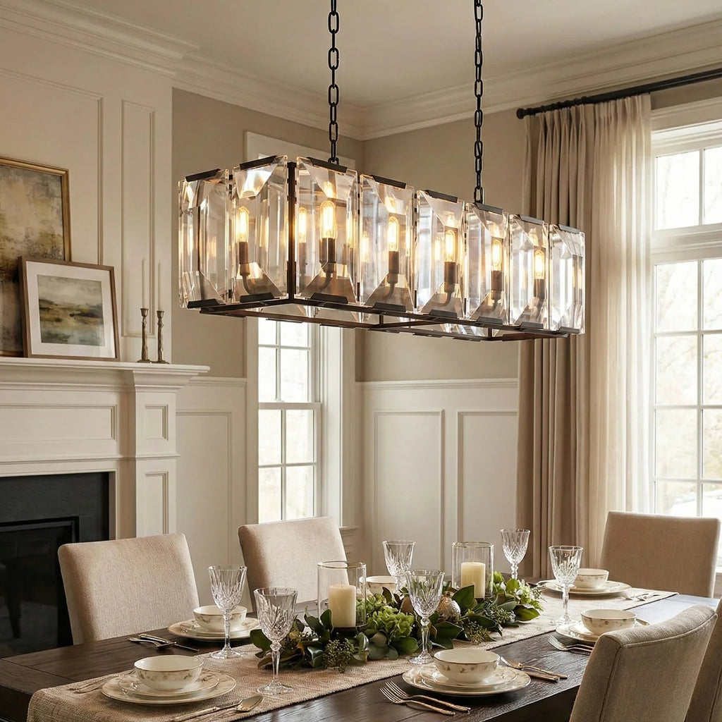 Round Crystal Calcite Chandelier | wildoxy