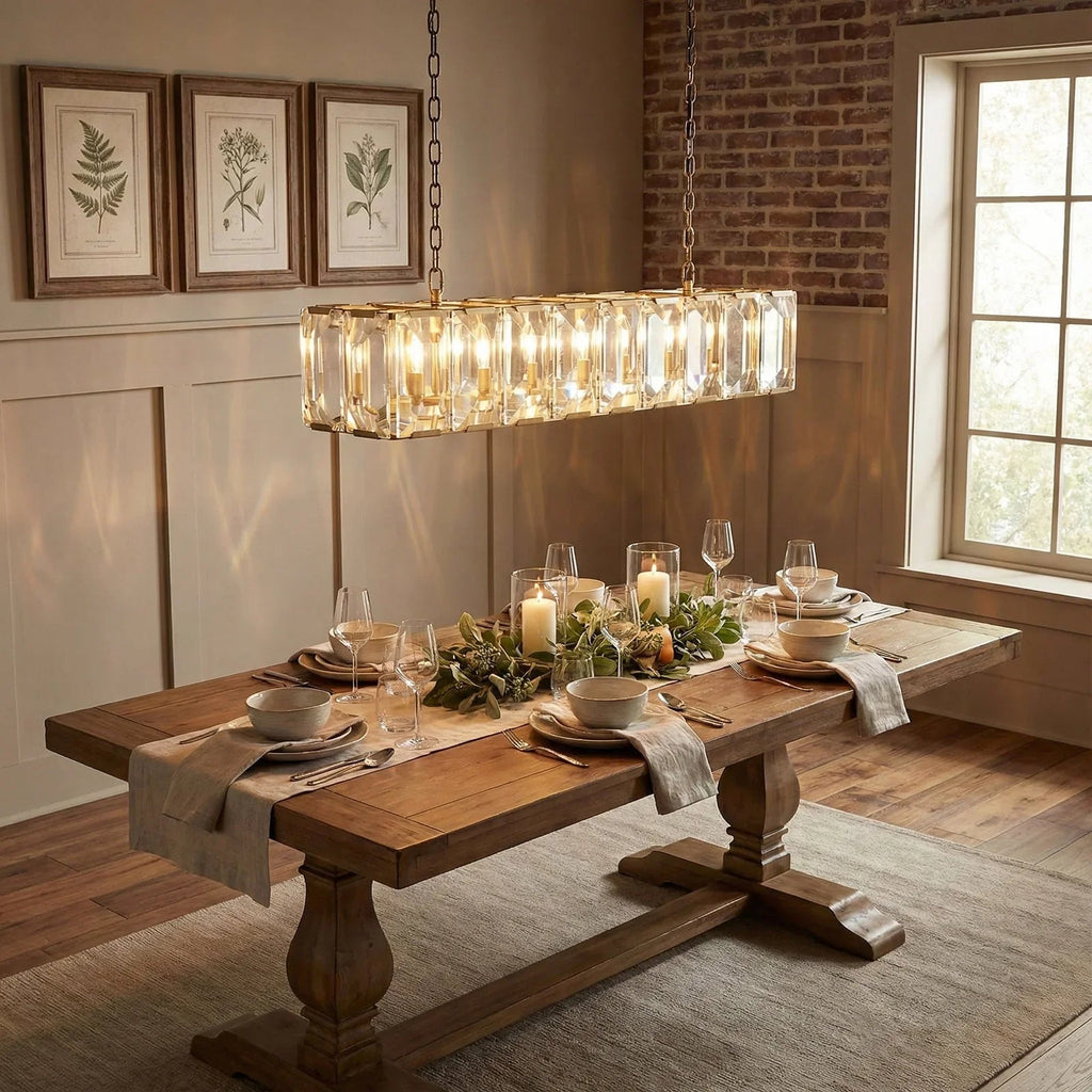 Round Crystal Calcite Chandelier | wildoxy