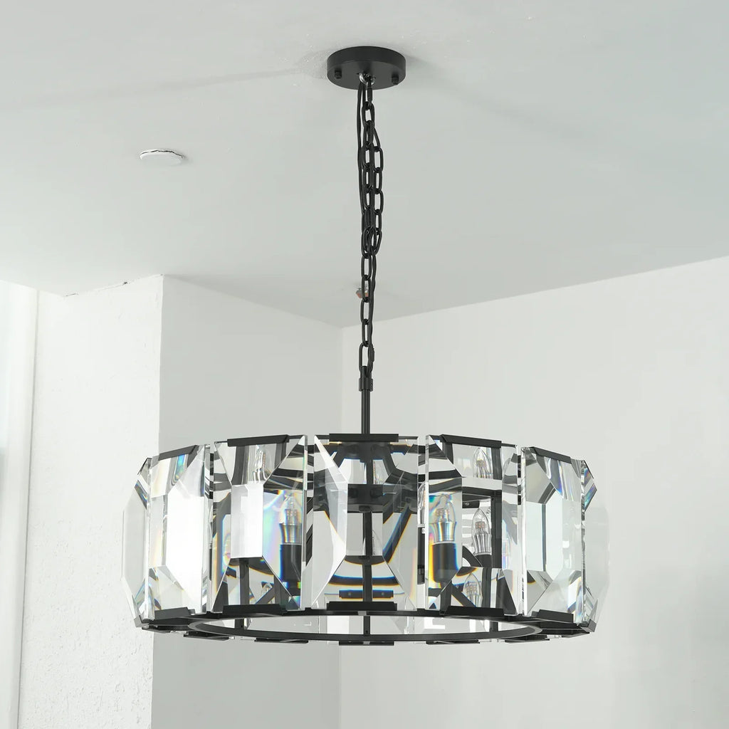 Round Crystal Calcite Chandelier | wildoxy