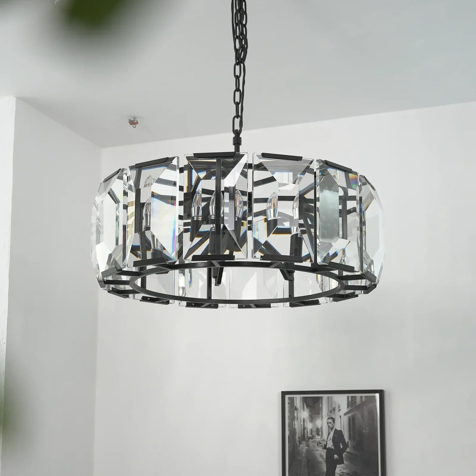 Round Crystal Calcite Chandelier | wildoxy