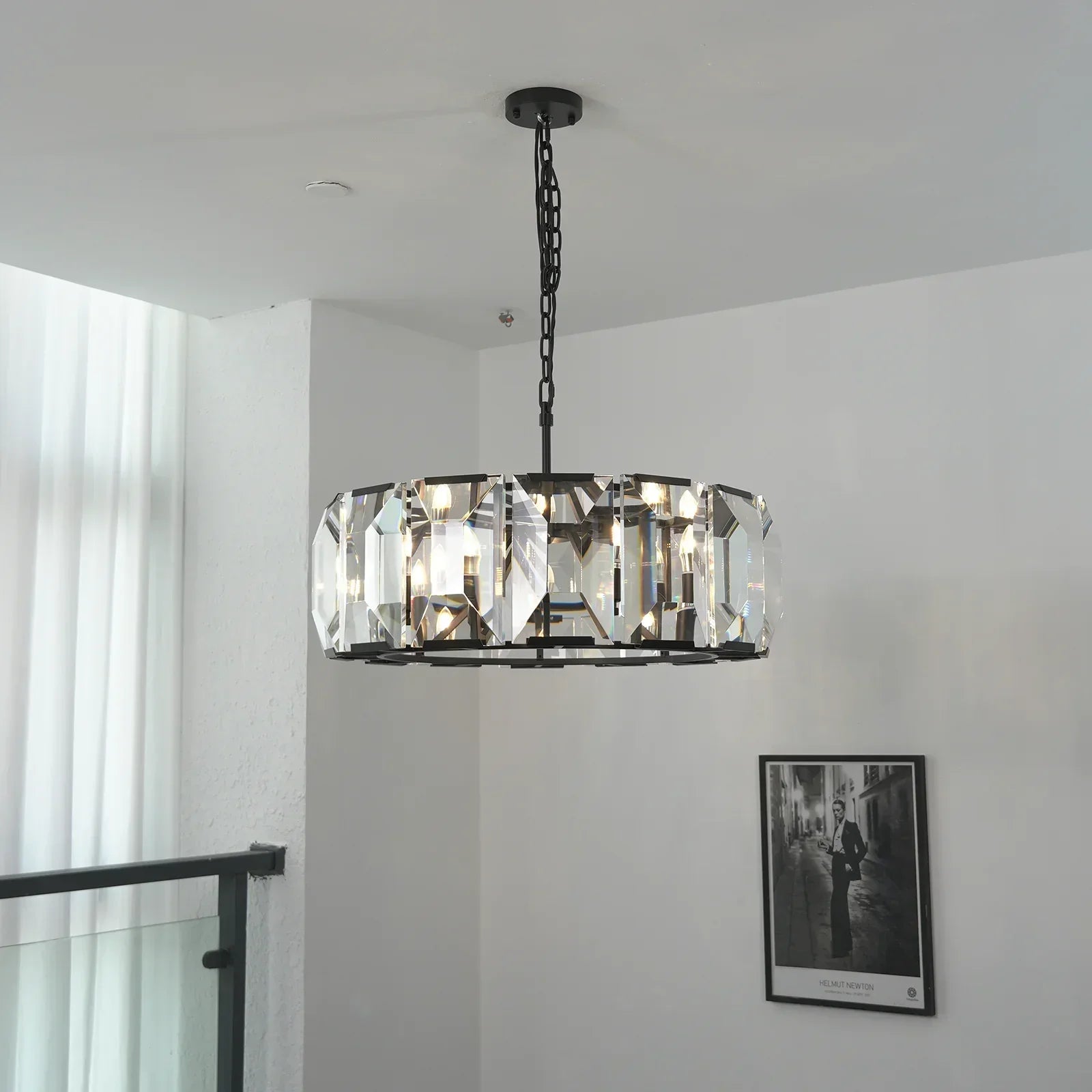 Round Crystal Calcite Chandelier | wildoxy