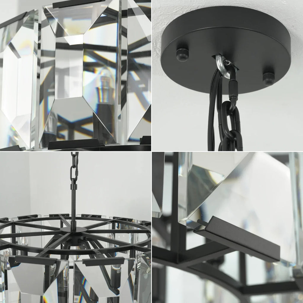 Round Crystal Calcite Chandelier | wildoxy
