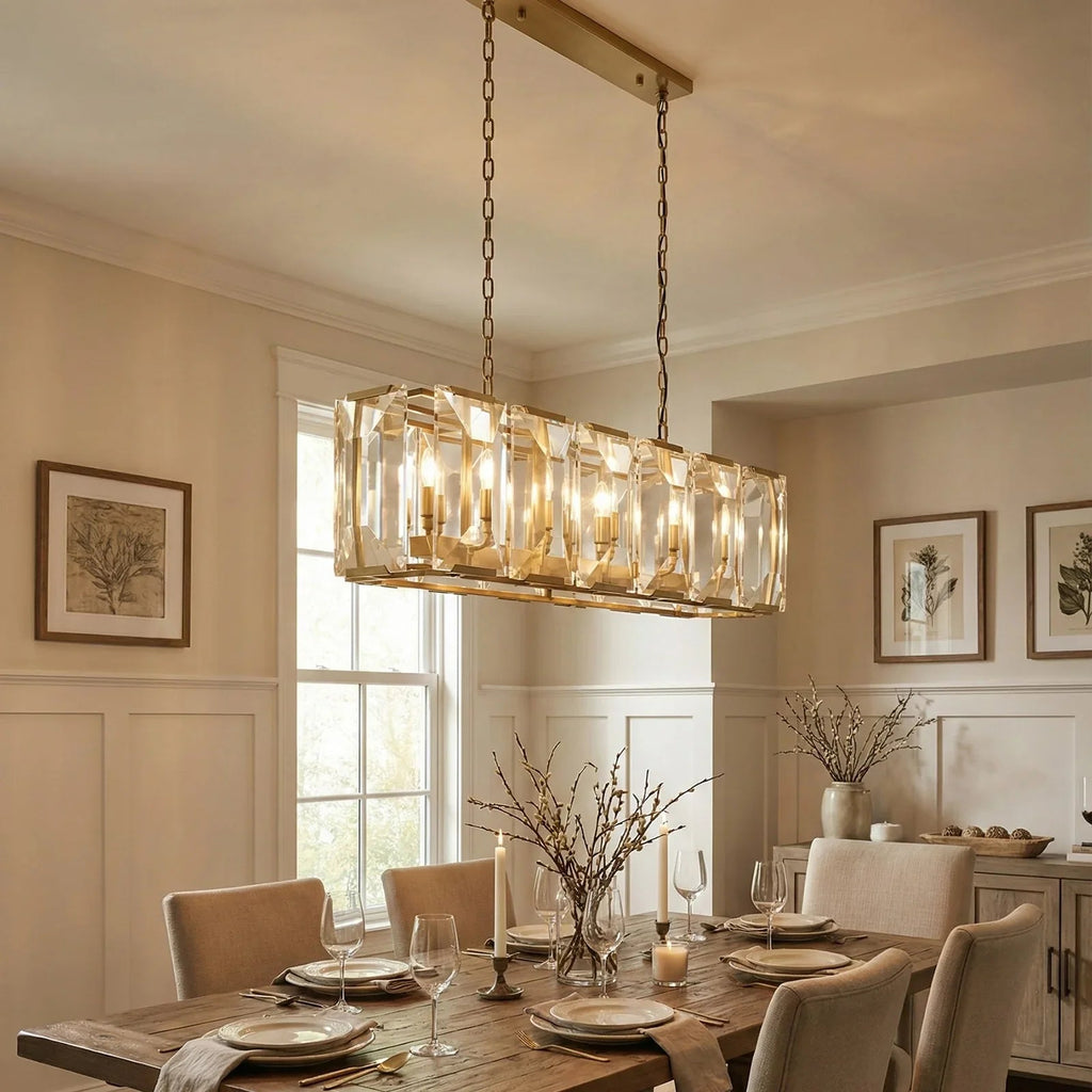 Round Crystal Calcite Chandelier | wildoxy