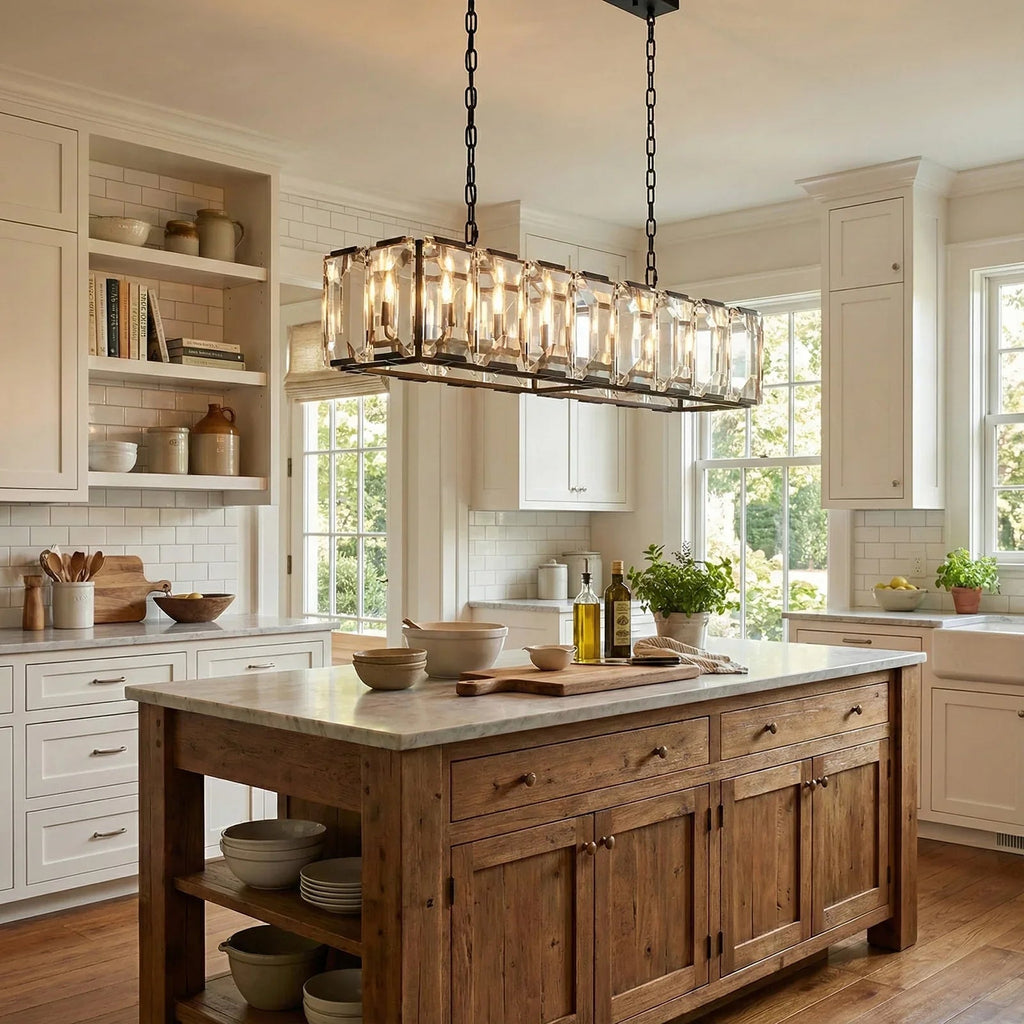 Round Crystal Calcite Chandelier | wildoxy