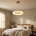 Round Ring Shaped Alabaster Chandelier | wildoxy