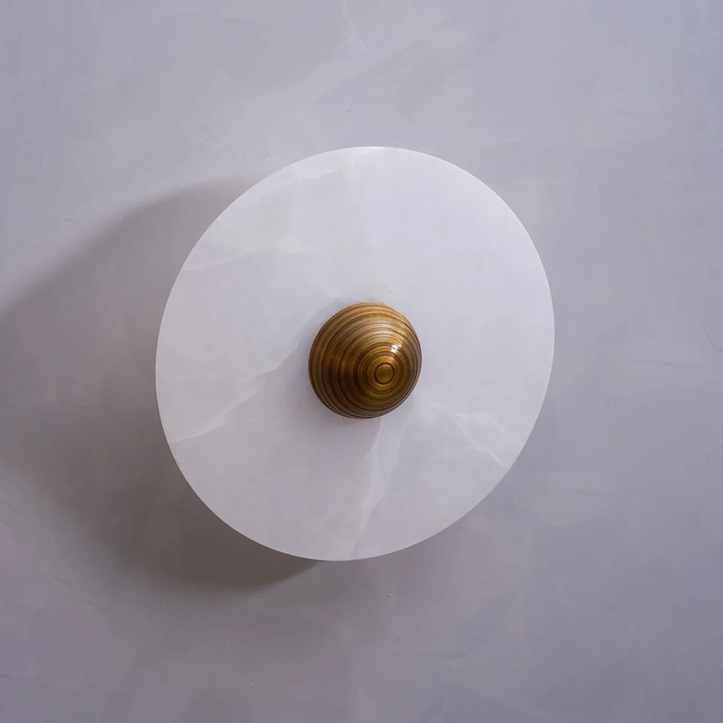 Round Alabaster Wall Lamp | wildoxy