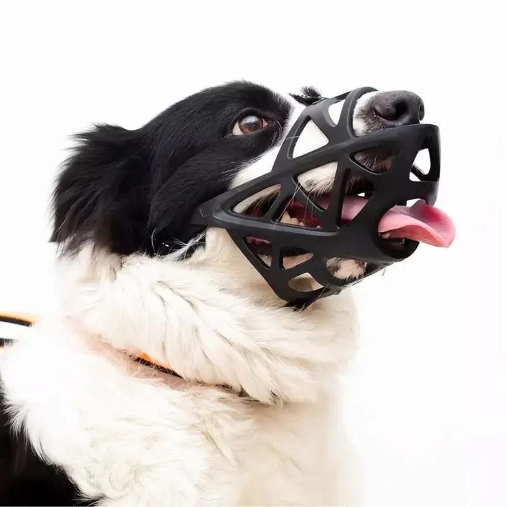 Muselière réglable en maille souple pour chien — anti-morsure, anti-aboiement