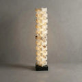 Sculptural Stacked Alabaster Totem Floor Lamp | wildoxy