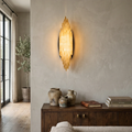 Sculptural Textured Selenite Wall Lamp | wildoxy