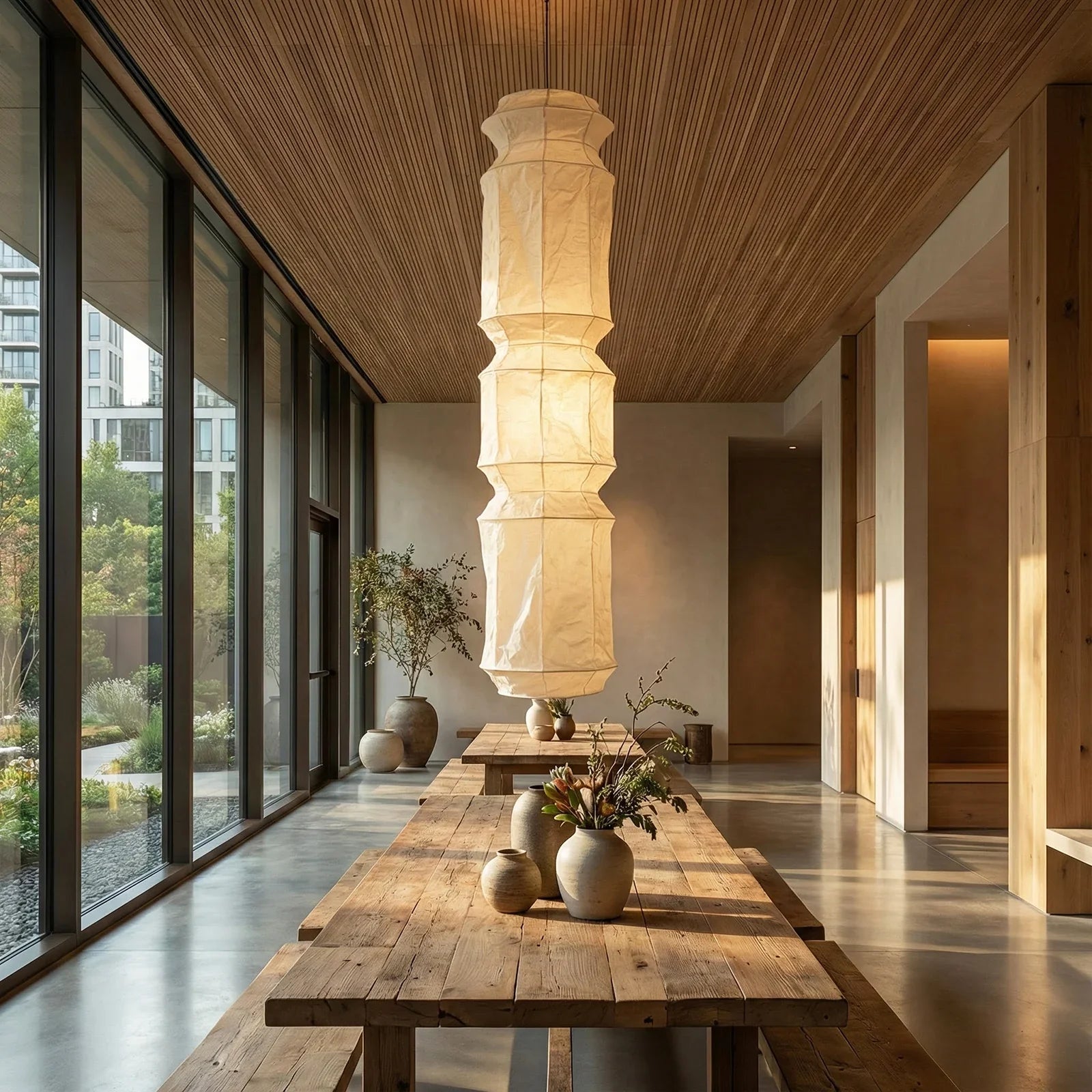 Akari Segmented Long Column L6 Pendant Light | wildoxy