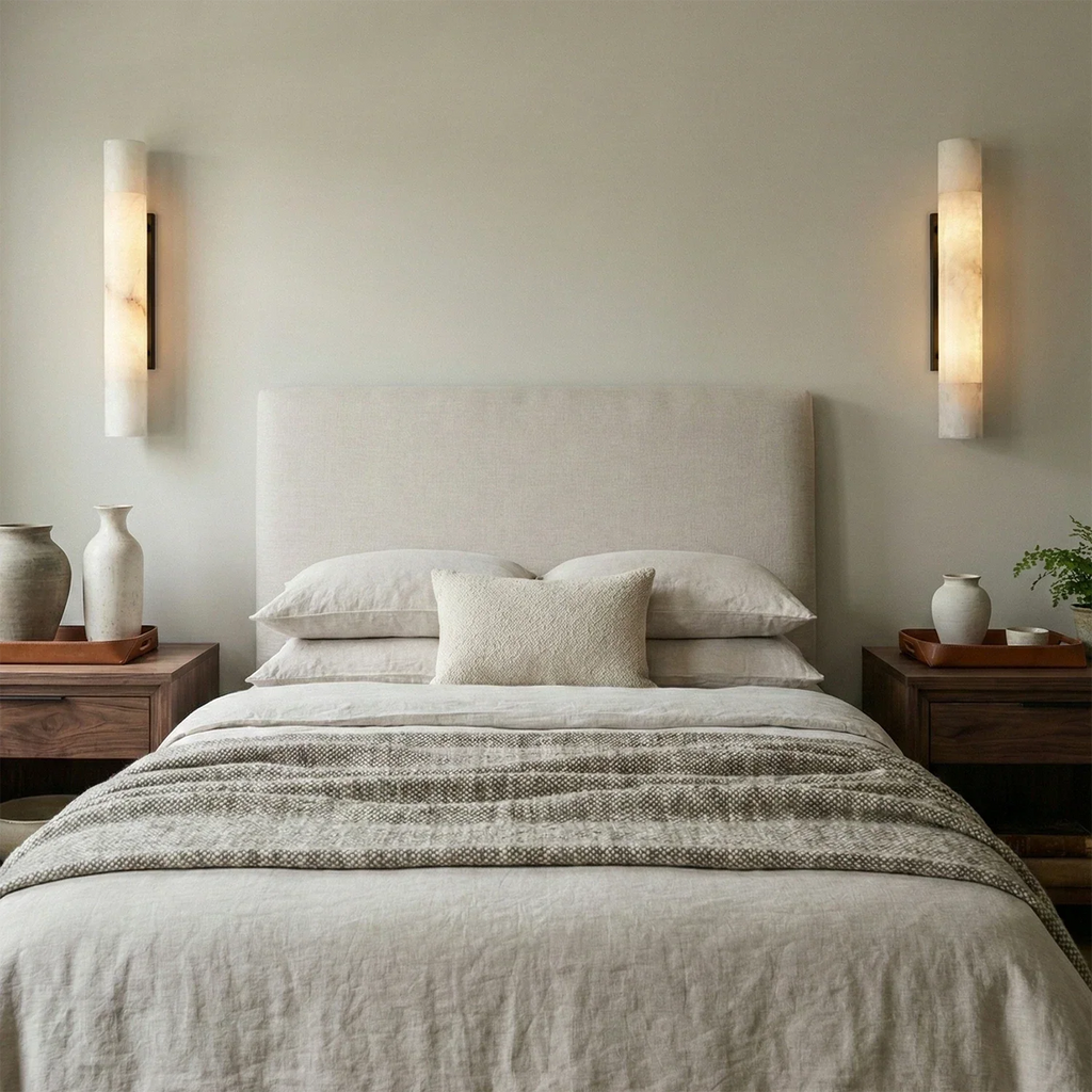 Selene Alabaster Column Sconce | wildoxy
