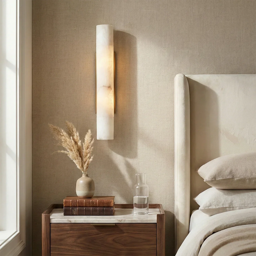 Selene Alabaster Column Sconce | wildoxy