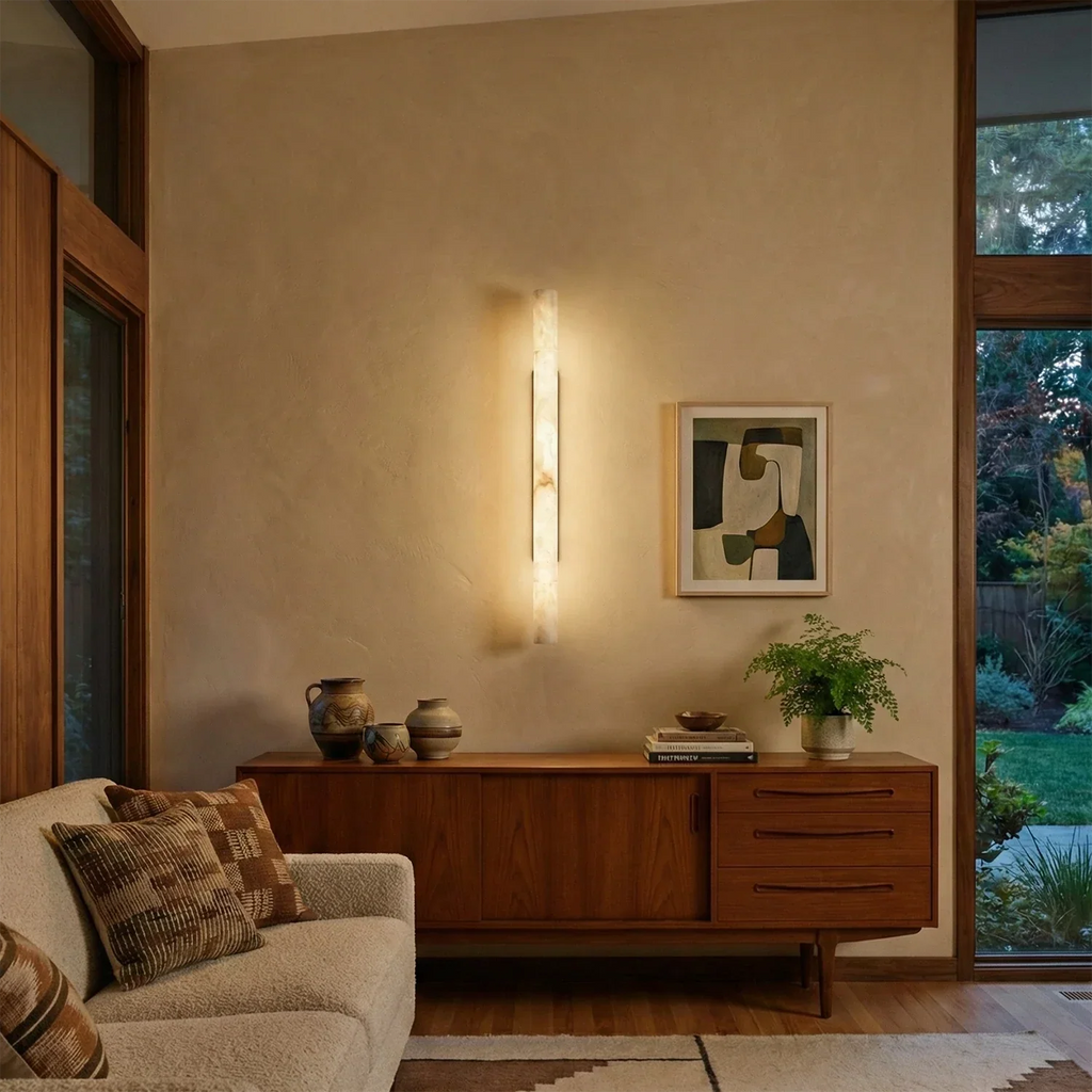 Selene Alabaster Column Sconce | wildoxy
