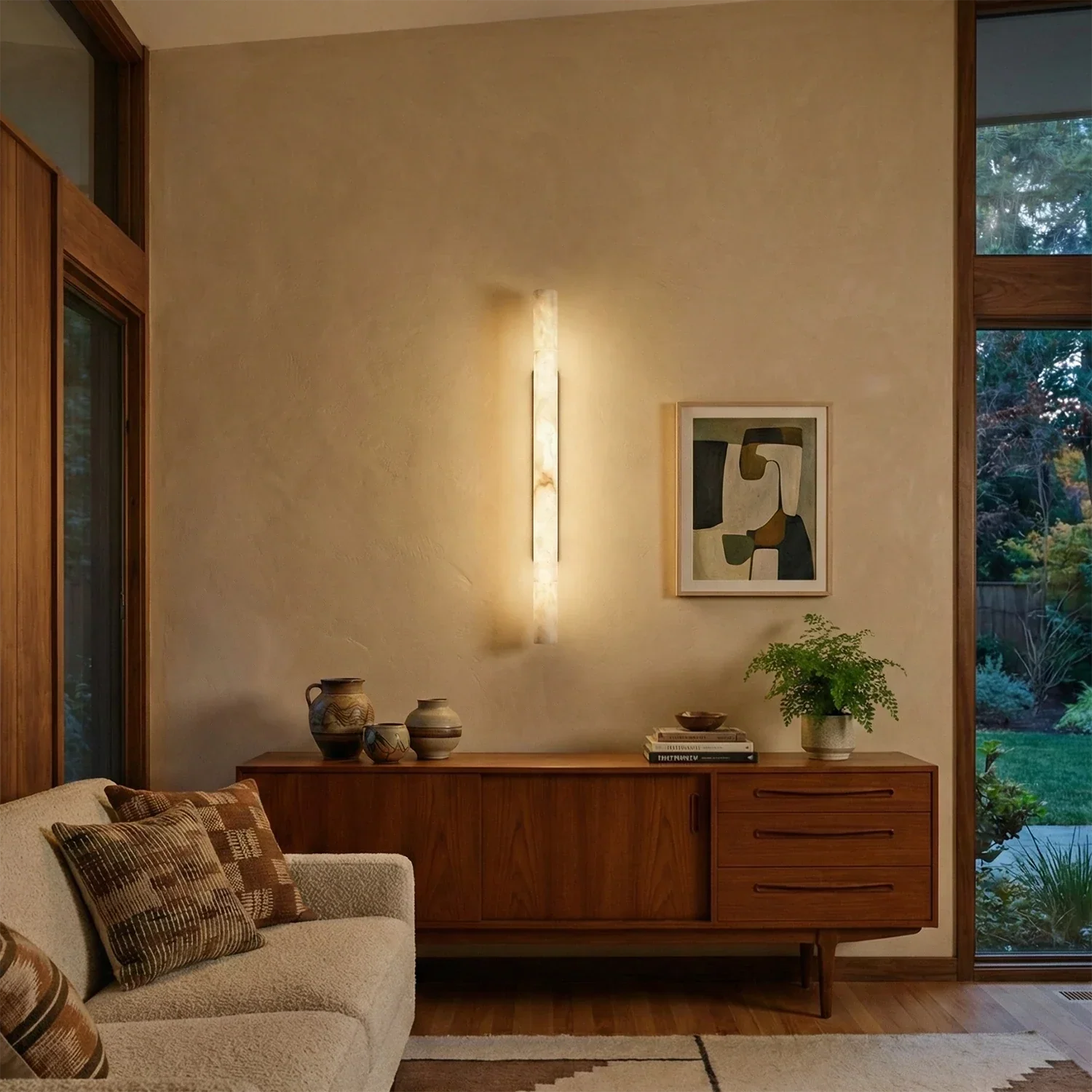 Selene Alabaster Column Sconce | wildoxy