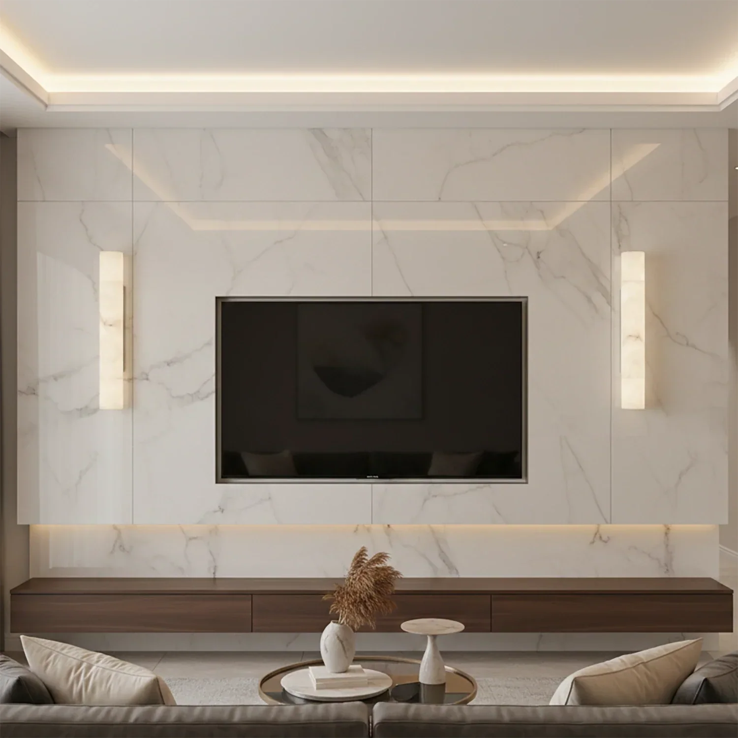 Selene Alabaster Column Sconce | wildoxy