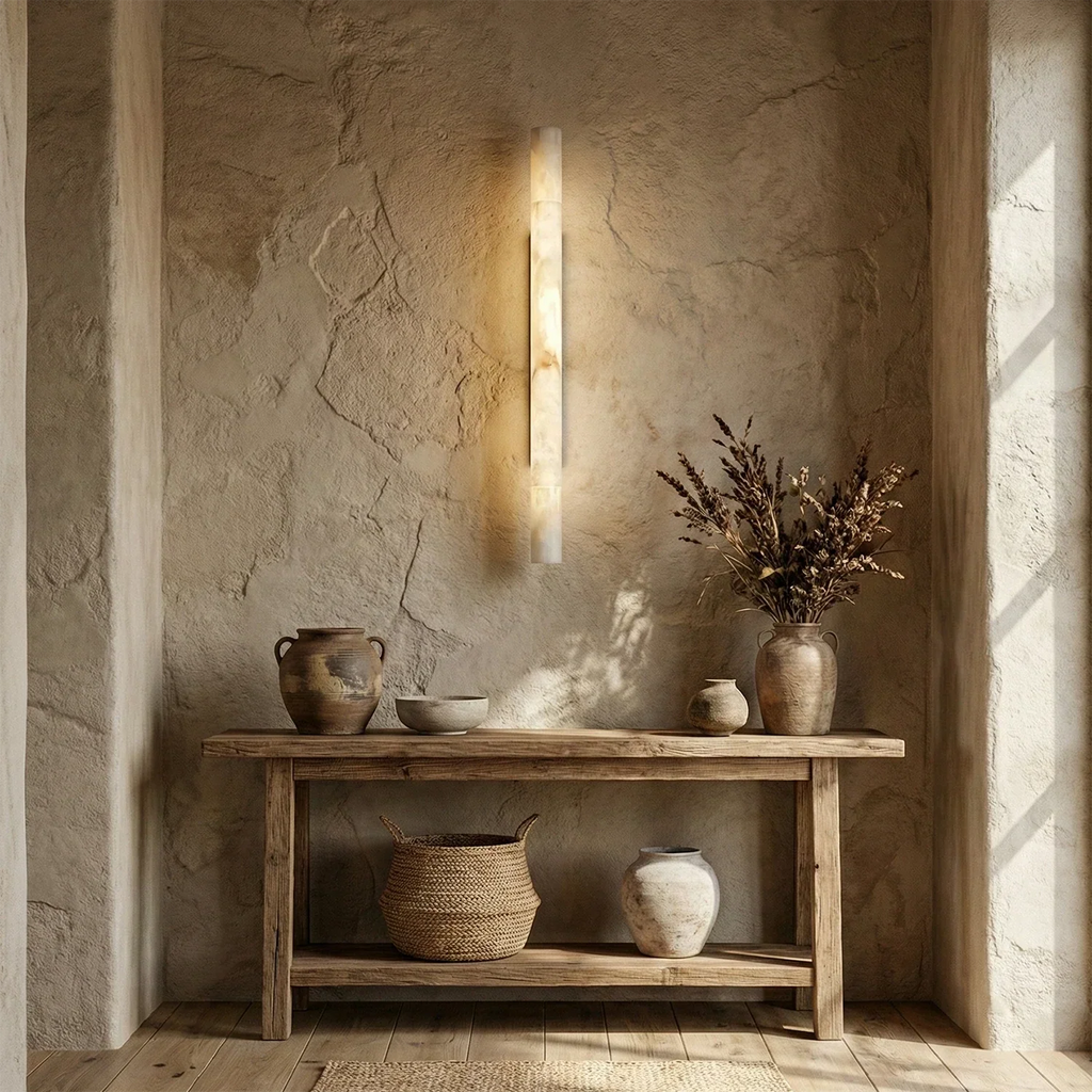 Selene Alabaster Column Sconce | wildoxy
