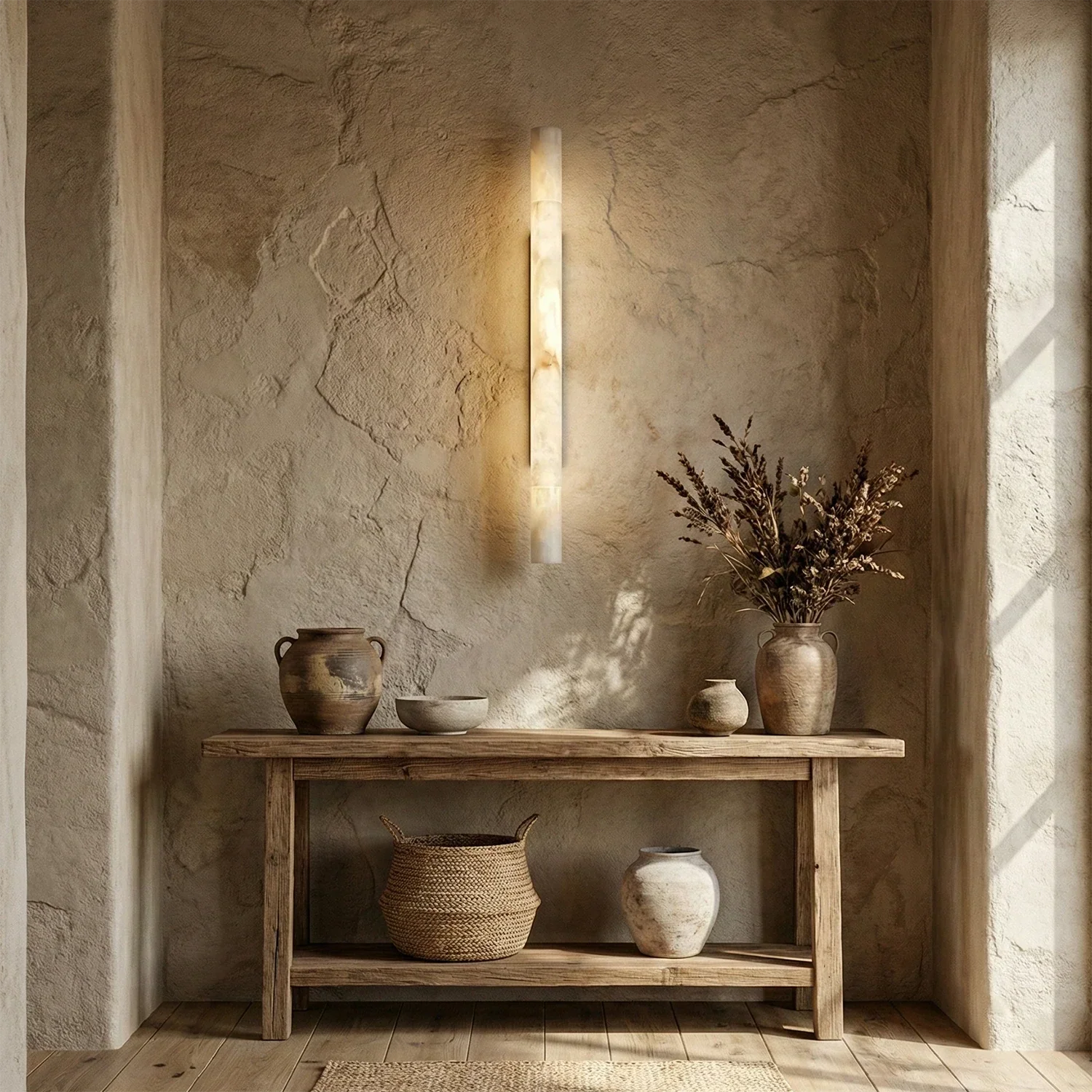 Selene Alabaster Column Sconce | wildoxy