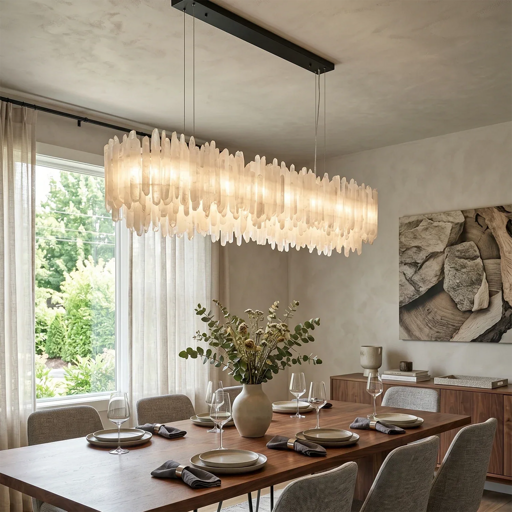 Selenite Layer Pendant Light | wildoxy